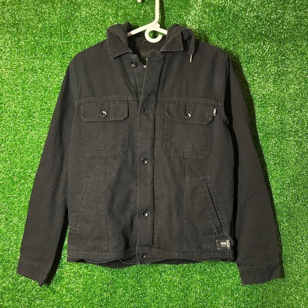 Black and‎ white checkered Vans Skater jacket